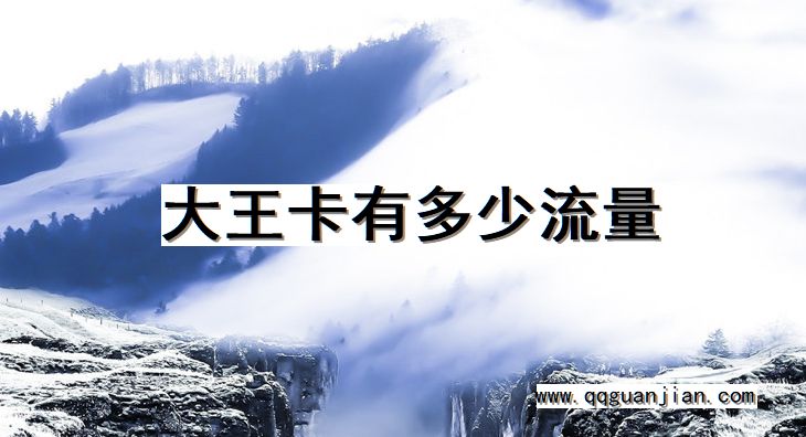 大王卡, 流量