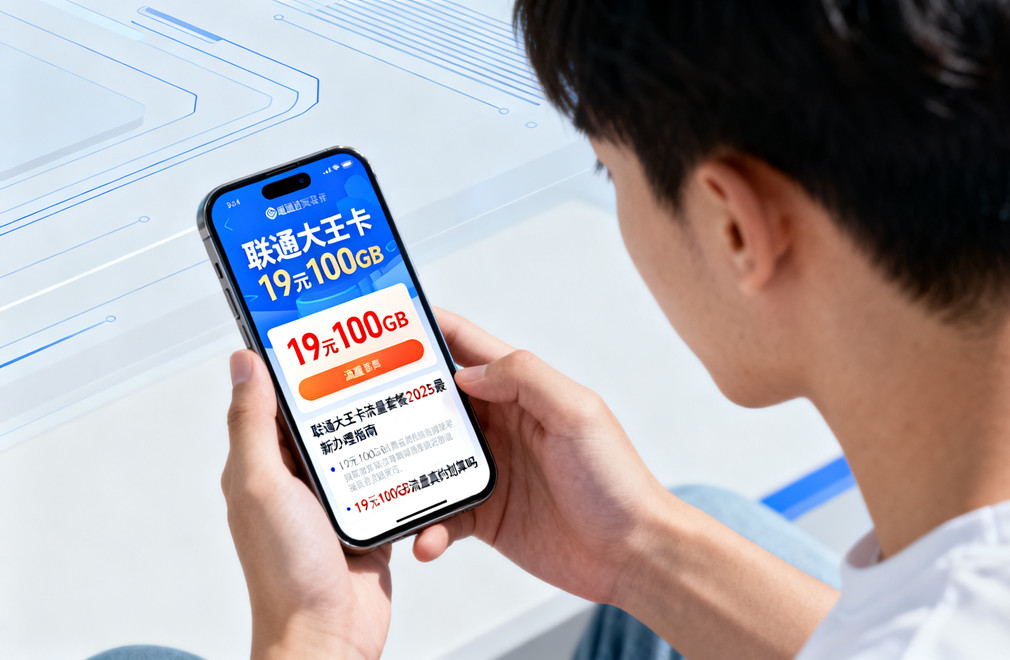 联通大王卡,流量套餐,2025办理指南,19元100gb,流量划算吗