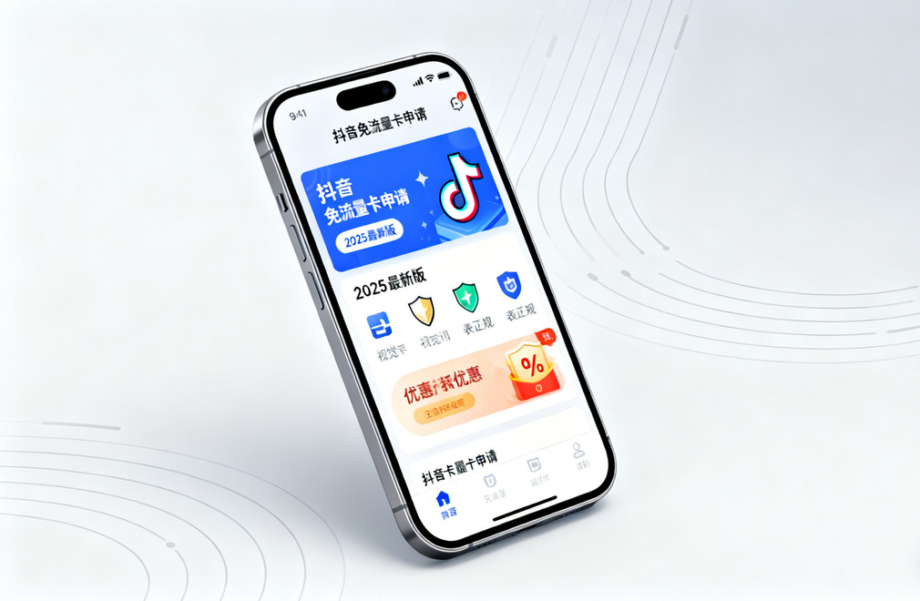 抖音免流量卡,申请入口,2025版,官方办理渠道,优惠详解