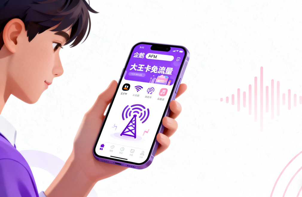 企鹅fm大王卡免流量,企鹅fm免流范围2025,企鹅fm大王卡办理指南,企鹅fm免流,大王卡免流范围