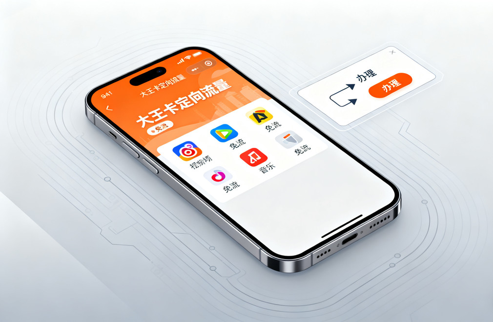 大王卡定向流量,免流应用,2025免流范围,办理攻略,免流范围