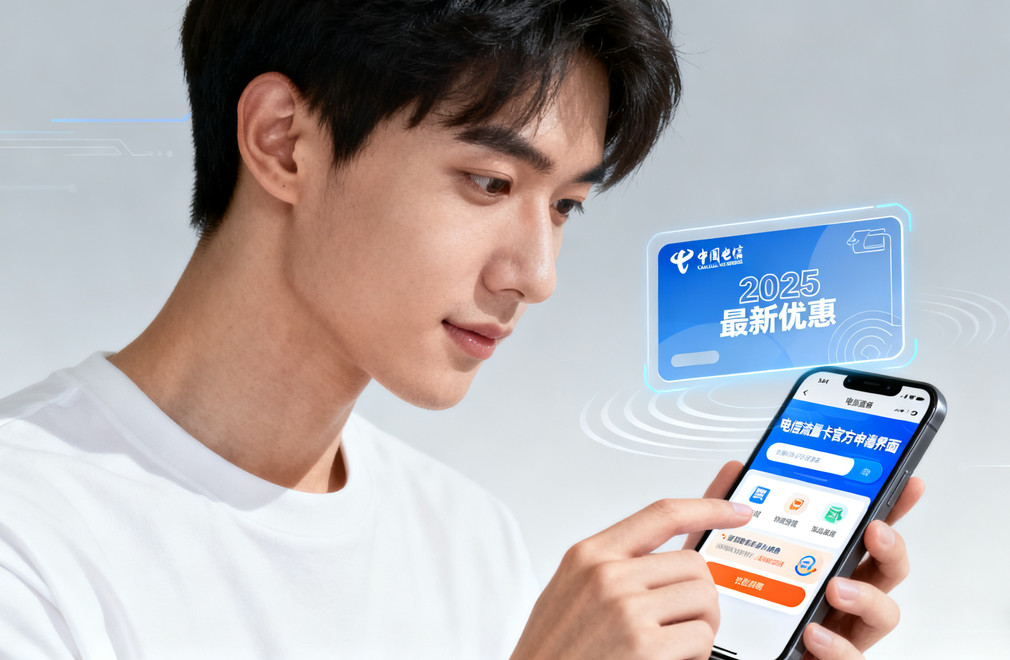 电信流量卡办理,2025攻略,官方申请渠道,优惠套餐推荐,流量卡办理攻略
