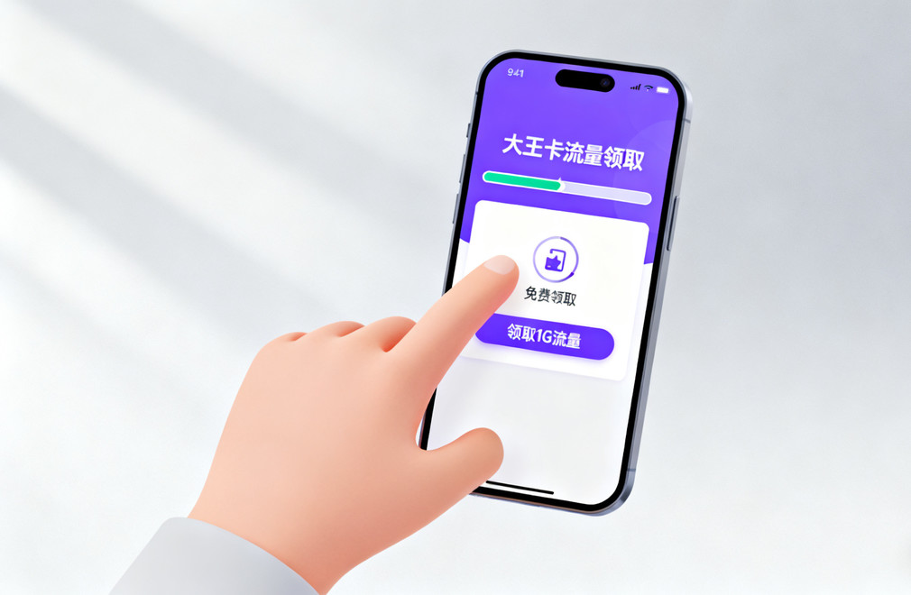 大王卡,1g流量,免费领取,领取方法,2025