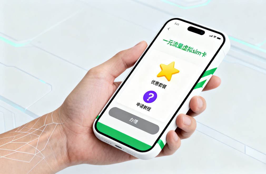 一元流量虚拟sim卡,办理教程,优惠套餐,申请方法,2025