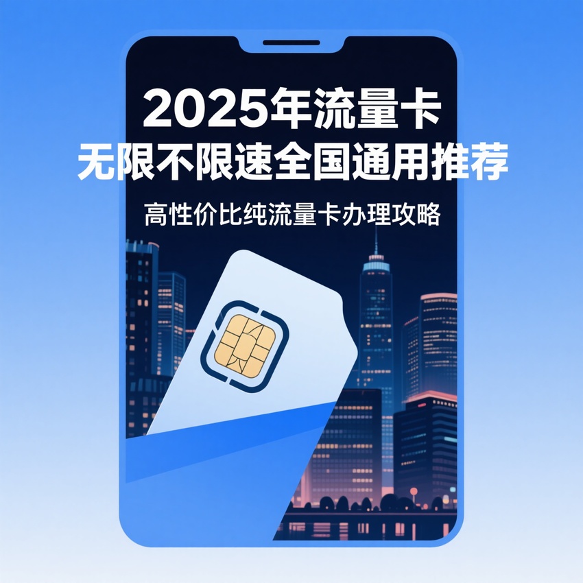 2025年流量卡,无限不限速流量卡,全国通用流量卡,高性价比纯流量卡,纯流量卡办理攻略